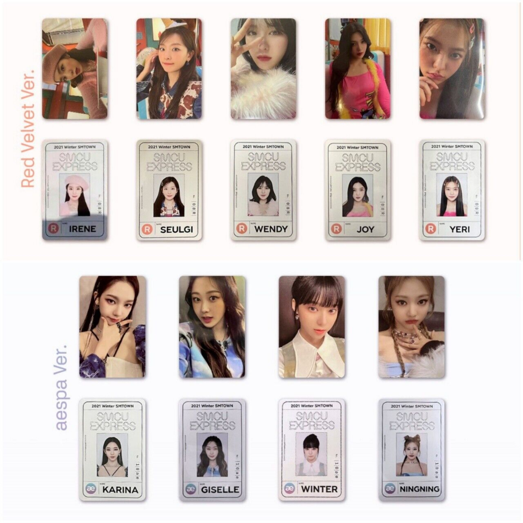 2021 Inverno SMTOWN : SMCU Express Red Velvet Aespa Cartão Oficial
