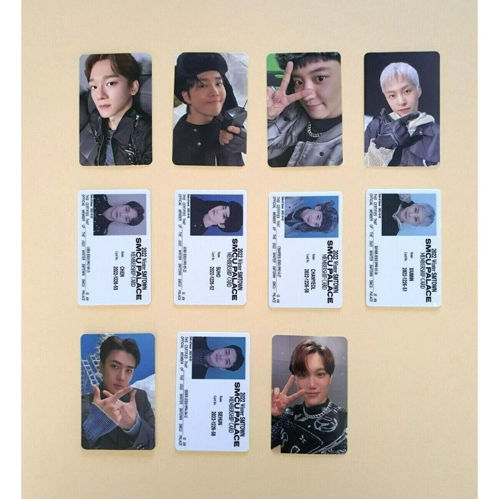 2022 Winter SMTOWN : SMCU Palace EXO Cartão Oficial De Membro Do