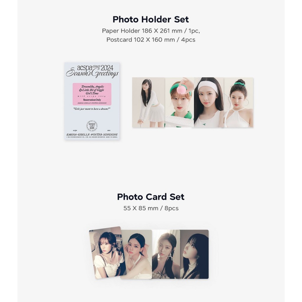 アイドル aespa 2024 Season's Greetings POB] AESPA - 2024 SEASON'S GREETINGS | Shopee Brasil