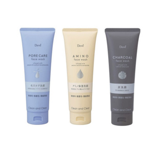 deve japan facial wash amino, pore care, charcoal 170g