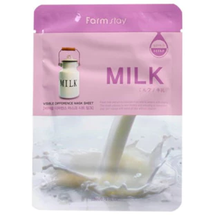 farmstay visible difference mask 1sheet milk em Oferta na Shopee