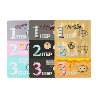 holika holika pig clear black head 3-step 3types