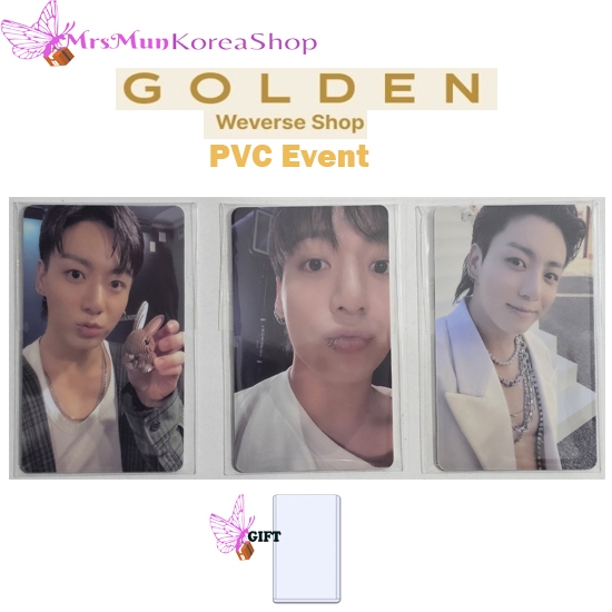 BTS golden グク  PVC トレカ Weverse ジョングク JK BTS Jungkook GOLDEN Weverse Cartão Fotográfico Em PVC | Shopee Brasil