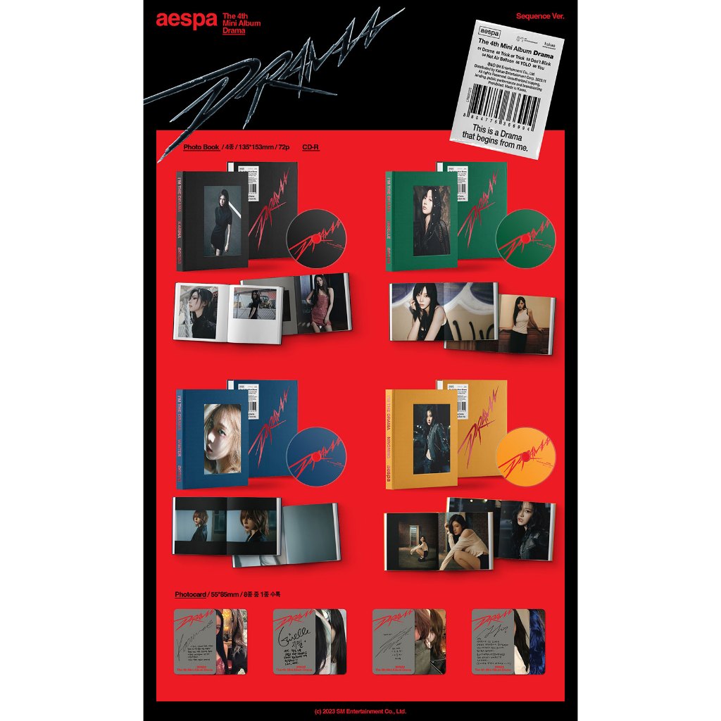 SEQUENCE Ver.) aespa - DRAMA - 4th MINI ALBUM (10th Nov.2023