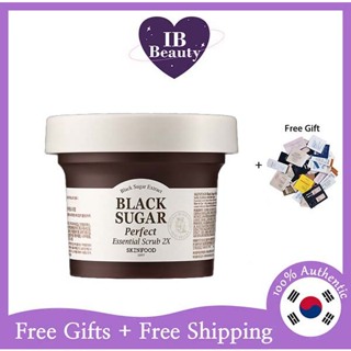[SKINFOOD] Black Sugar Perfect Essential Scrub 2X (100g) / (210g)