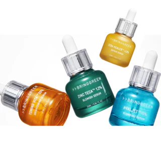 BRINGGREEN Serum 25ml (4 Tipos/Zinco Teca Blemish , Tonificação Vita Brilhante , Hialjet Plumping , Cera Healer Repair)