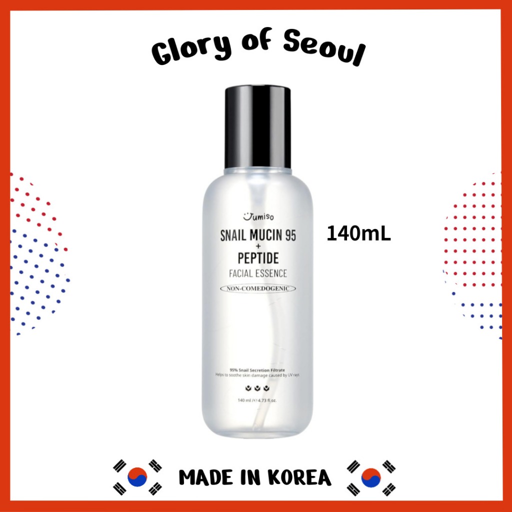 [Jumiso] Caracol Mucin 95 % + Essência De Peptídeo 4,73 fl.oz/140ml | Soro Hidratante Com , Facial Para Pele Seca , Hidratação Profunda Diária , Cuidados A Coreana