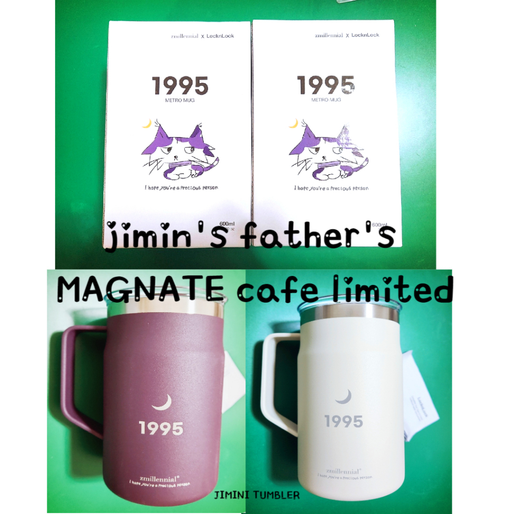 メグネイト ボトル MAGNET ジミンちゃんパパ ジミン JIMIN MAGNATE cafe Limitado) _ Zmillennial Jimin's farher's Café Tumbler