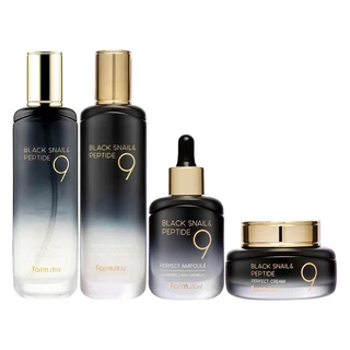 farmstay black snail peptide 9 skincare line em Oferta na Shopee