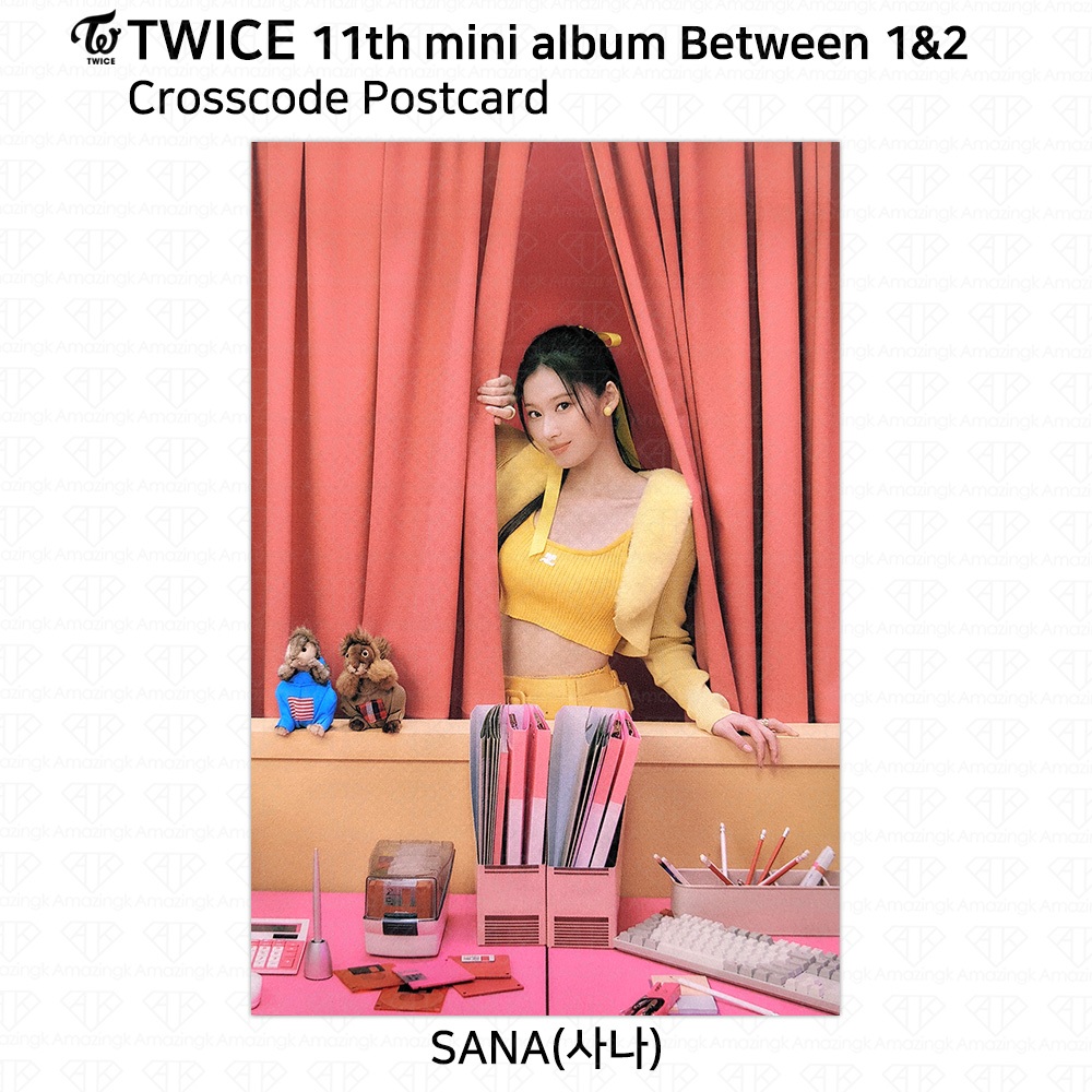 TWICE 11o Mini Álbum Entre 1 & 2 Sana Photocard Cartão Postal