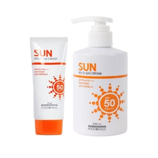 foodaholic multi sun cream spf50 pa+++ 3 in1 smart care 2 types (70ml, 250ml)