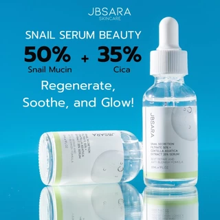 JBSARA Snail Secretion Filtrate 50% + Centella Asiatica Extract 35% Serum 30ml(MADE IN KOREA)