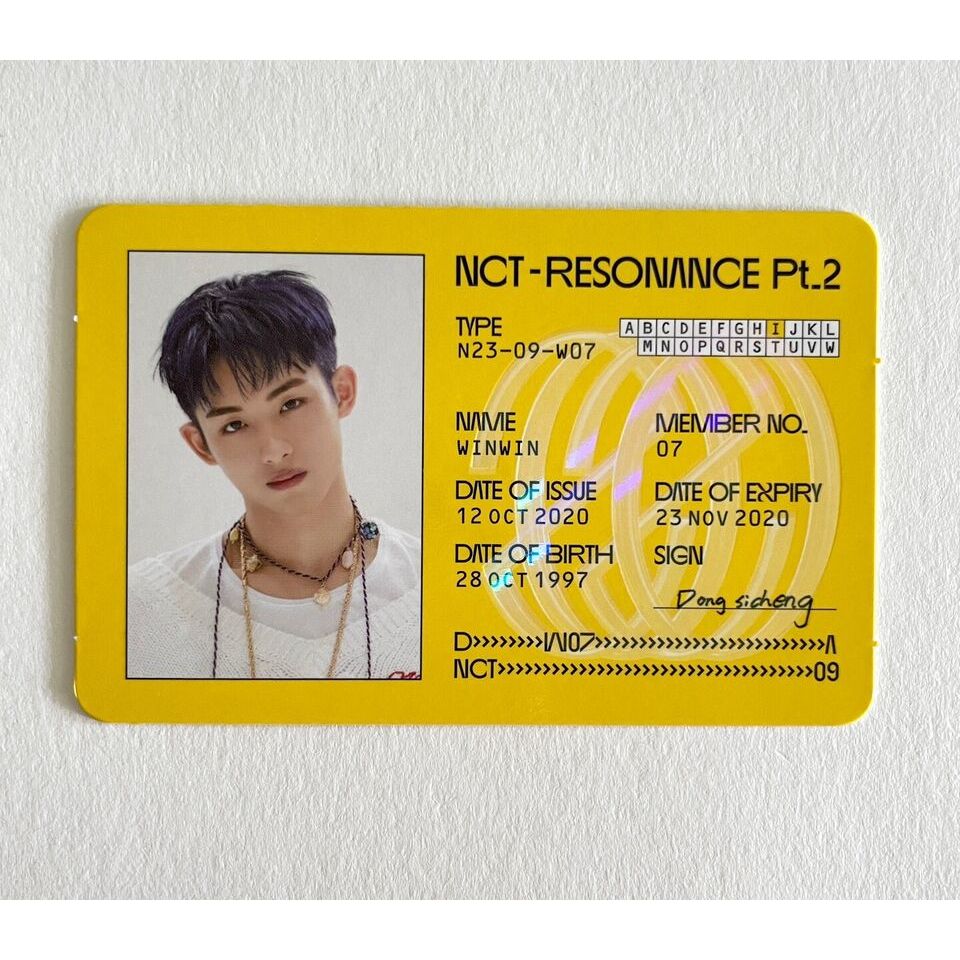 NCT Wayv Official Photocard Do Álbum Empatia Ressonância Chegada