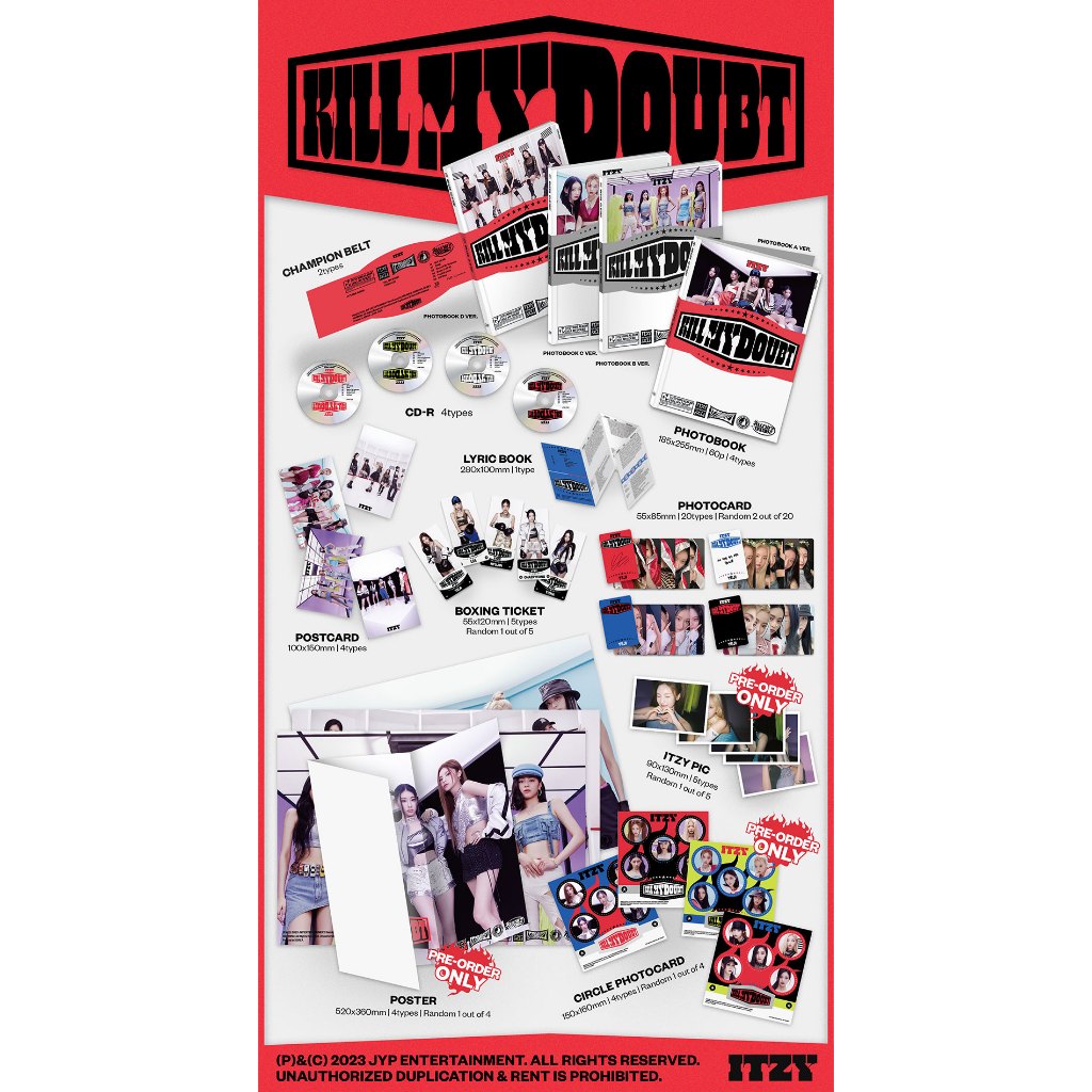 ITZY album - KILL MY DOUBT [STANDARD] | Shopee Brasil