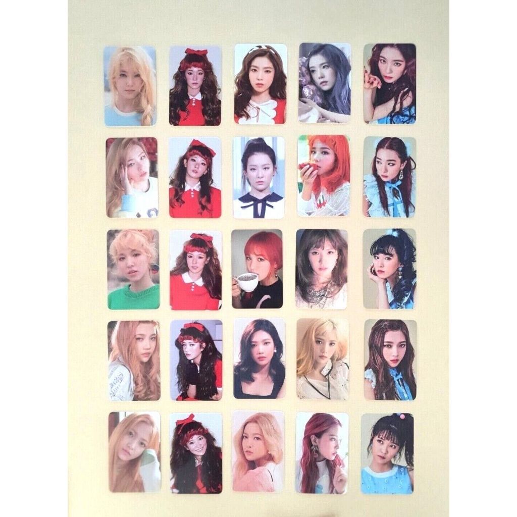 VELVET Vermelho 8o Aniversário Oficial MD Reembalagem Cartão Fotográfico Photocard Conjunto