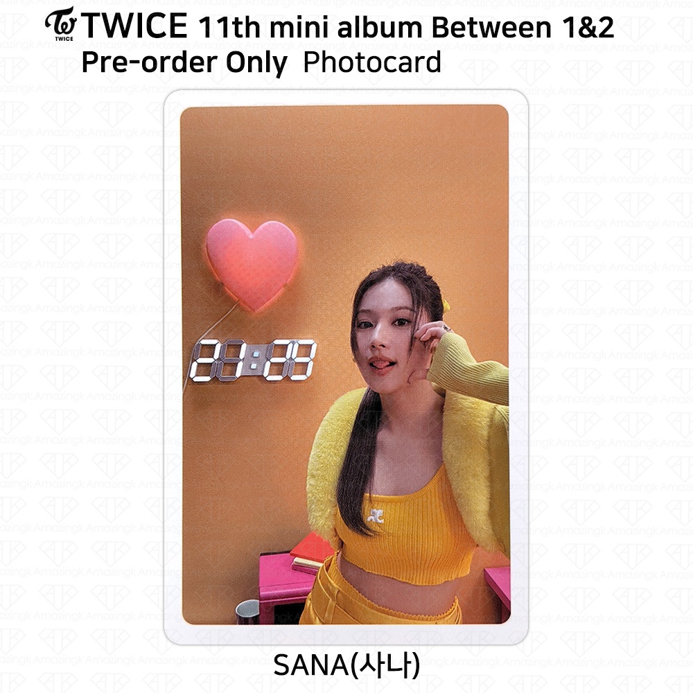 TWICE 11o Mini Álbum Entre 1 & 2 Sana Photocard Cartão Postal