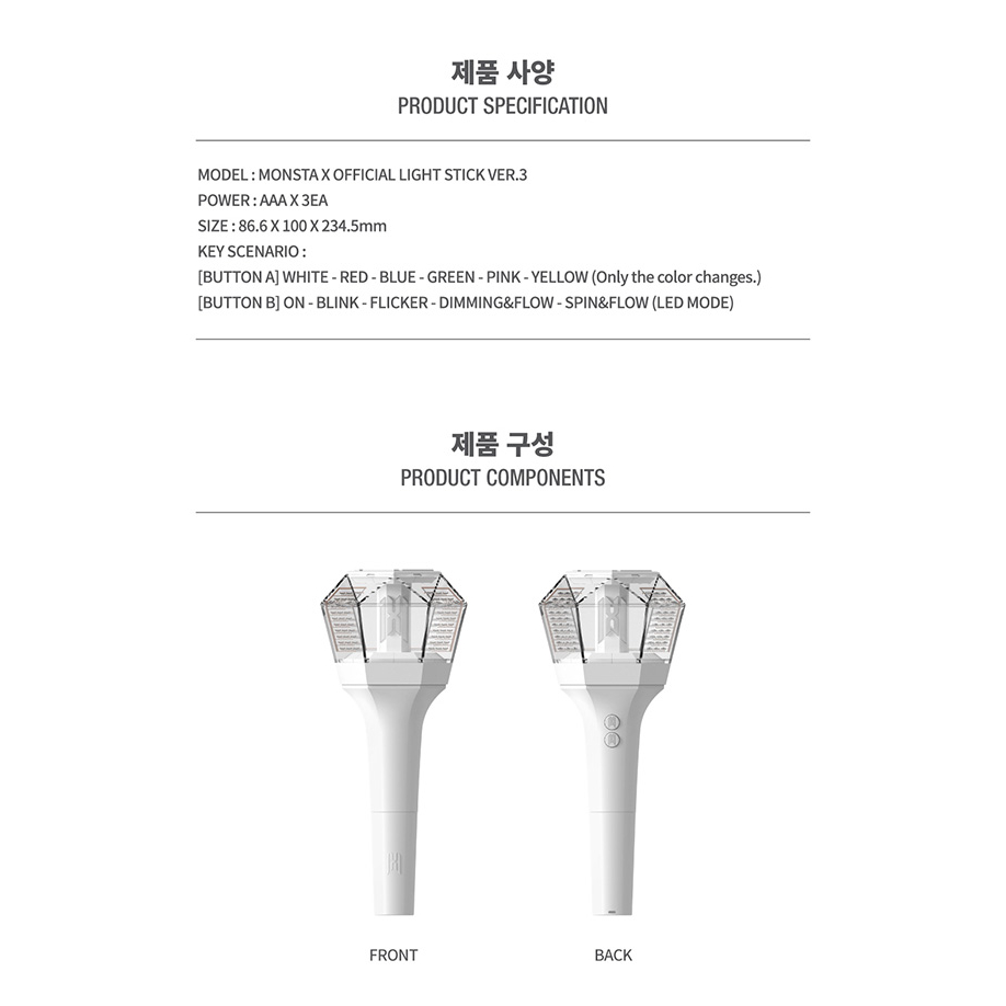 MONSTA X - Official Light Stick Ver.3 | Shopee Brasil