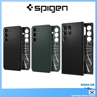 SPIGEN Liquid Air Galaxy S24/S24 + Ultra Estojo De Ar Líquido Para (Matt Preto/Abyss Green) with FREEBIES