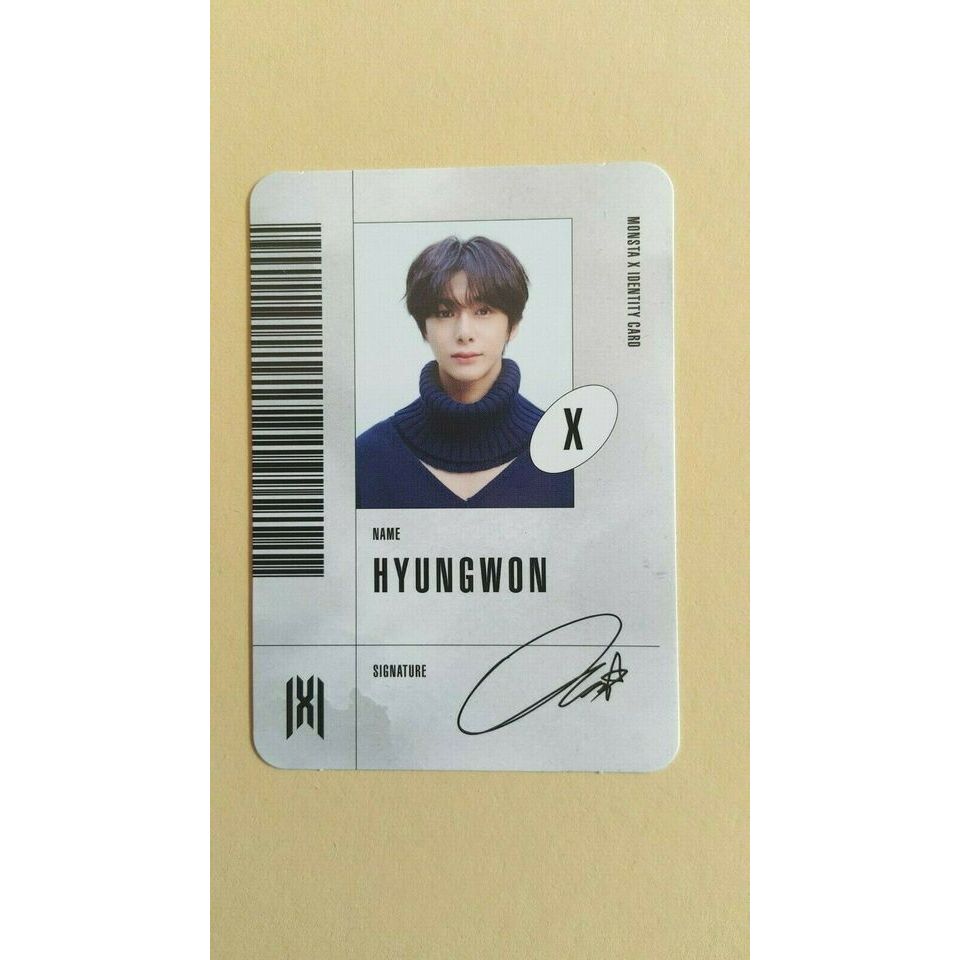 MONSTA X 7o mini Álbum FOLLOW FIND YOU Cartão Fotográfico Oficial
