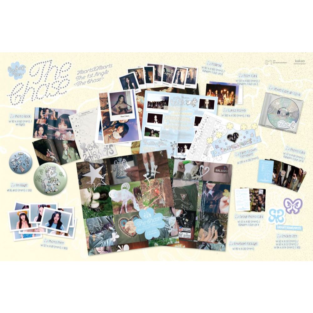 HEARTS2HEARTS - [ THE CHASE ] 1ST ALBUM (PACKAGE Ver.) | Shopee Brasil