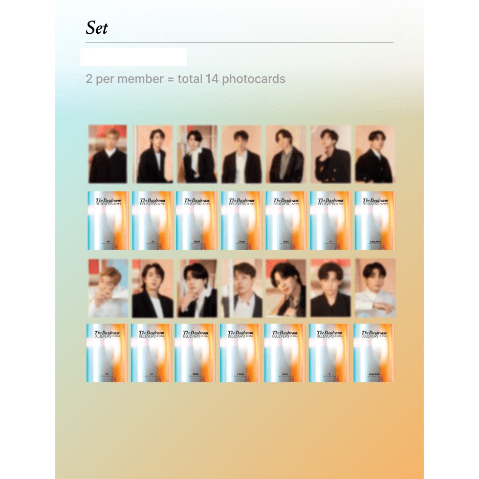 Bts Photobook BTS HYBE INSIGHT 'The Daydream Believers' Official