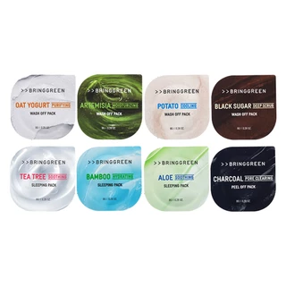 bring green fresh ball pack 8g (wash off pack, sleeping pack, peel off pack) em Oferta na Shopee