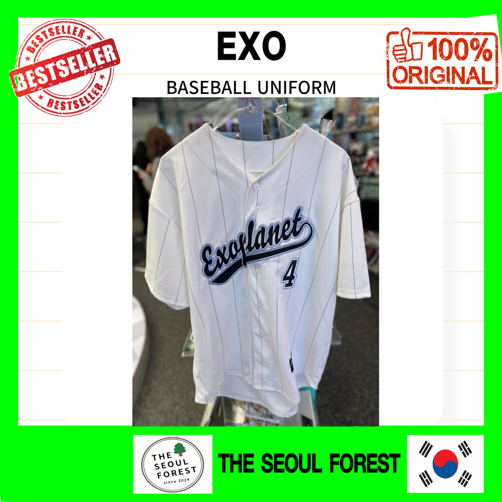 EXO BASEBALL Uniforme-EXOcial Club Cream Soda Camisa Produtos Da