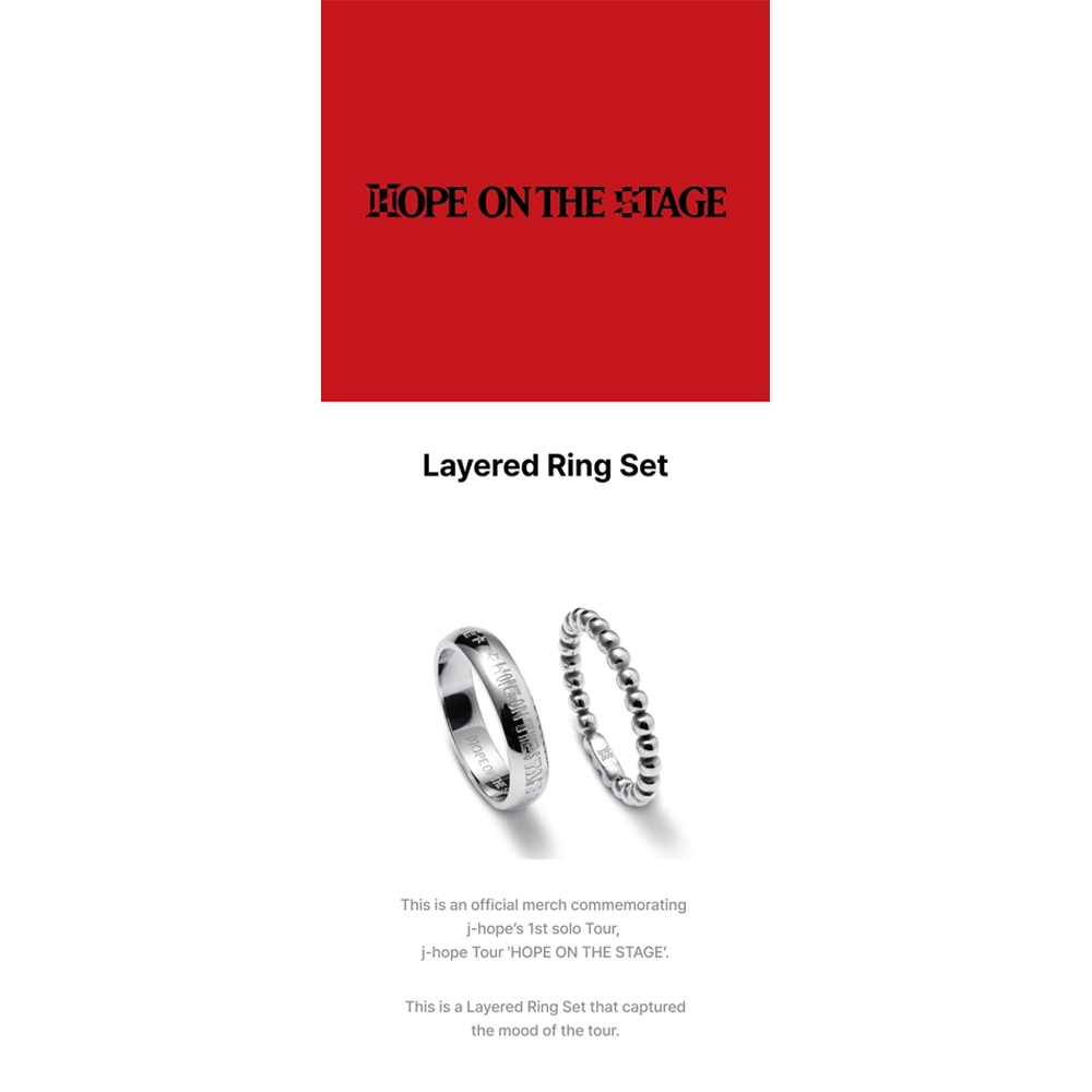 BTS J-HOPE Layered Ring Set Official HOPE ON THE STAGE | eBay