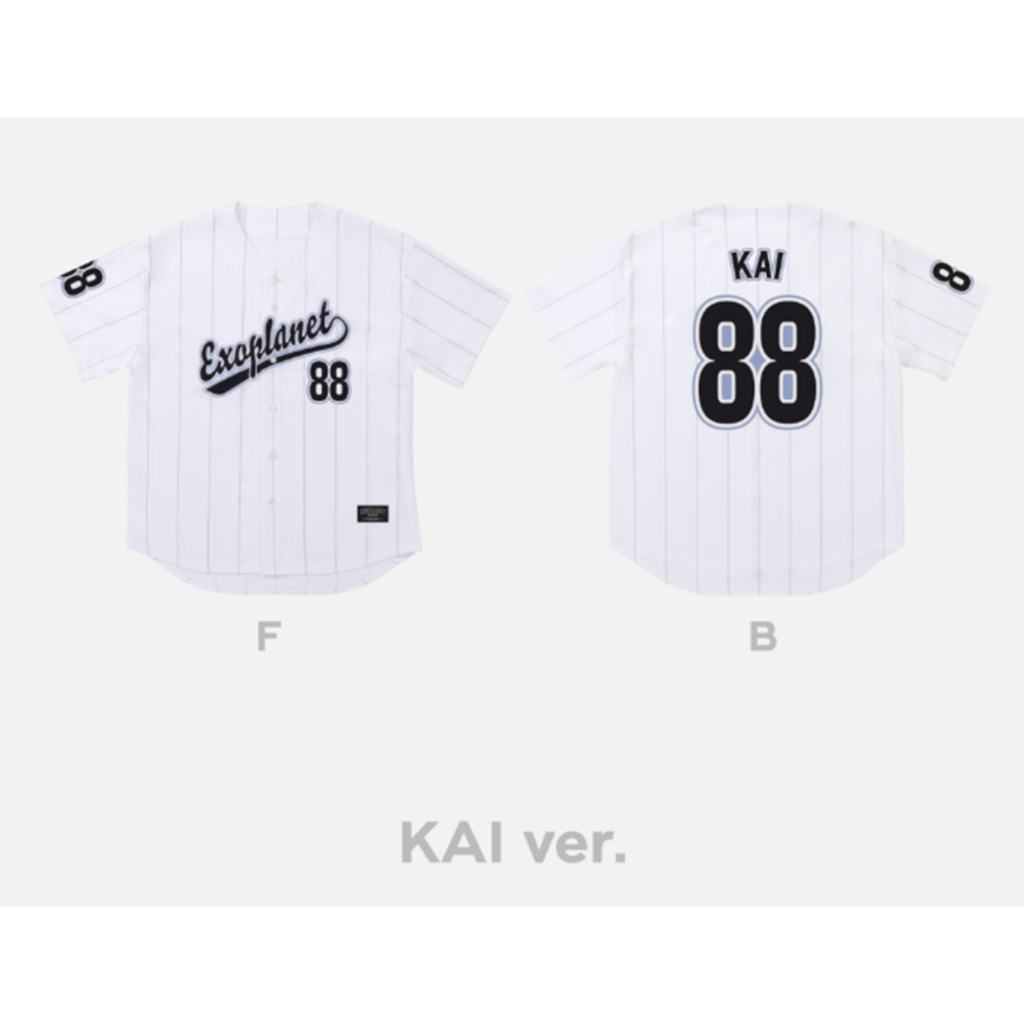 EXO EXIST Cream Soda D.O. ベースボールユニフォームB EXO BASEBALL Uniforme-EXOcial Club Cream Soda Camisa Produtos Da