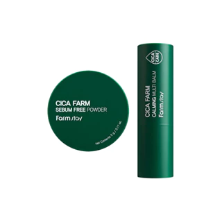 farmstay cica farm calming multi balm 10g, sebum free powder 5g