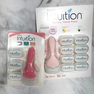 schick intuition womens razor variety pack 2types (1razor+4refills,1razor+9refills)