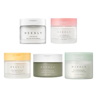 needly Daily toner pad, Anti-trouble pad, Vita C glow jelly pad, Cicachid chilling pad, Mild cleaning pad