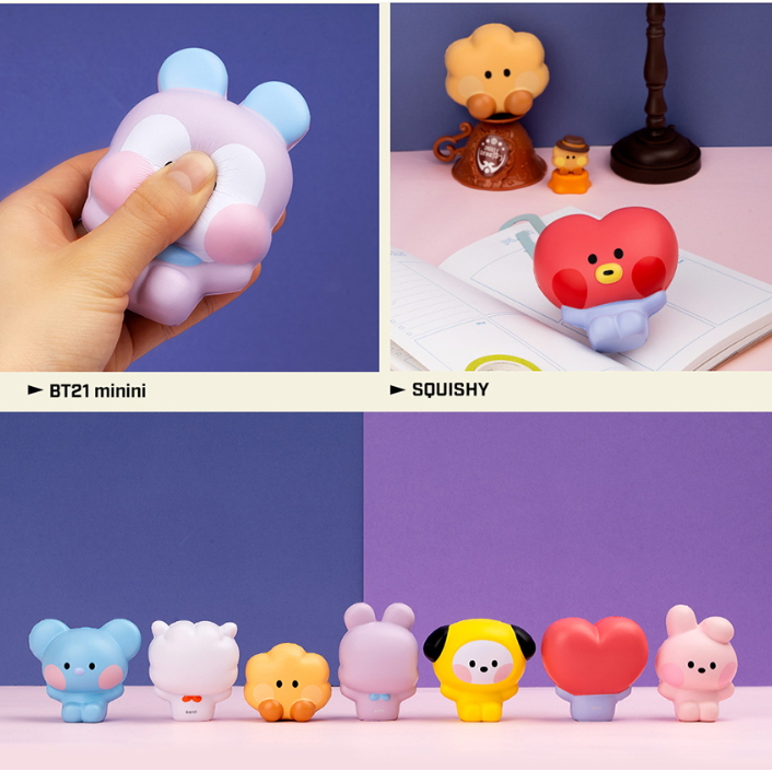 BTS BT21 Genuíno Minini Squishy Toy-Figura De Personagem Kawaii