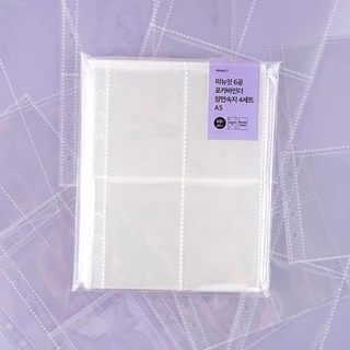 MINUIT Encadernador De Bolso Com Licença Página Interna Manga Fotográfica 6 Furos Recarga De Cartão Fotográfico Folha Solta A5 A6