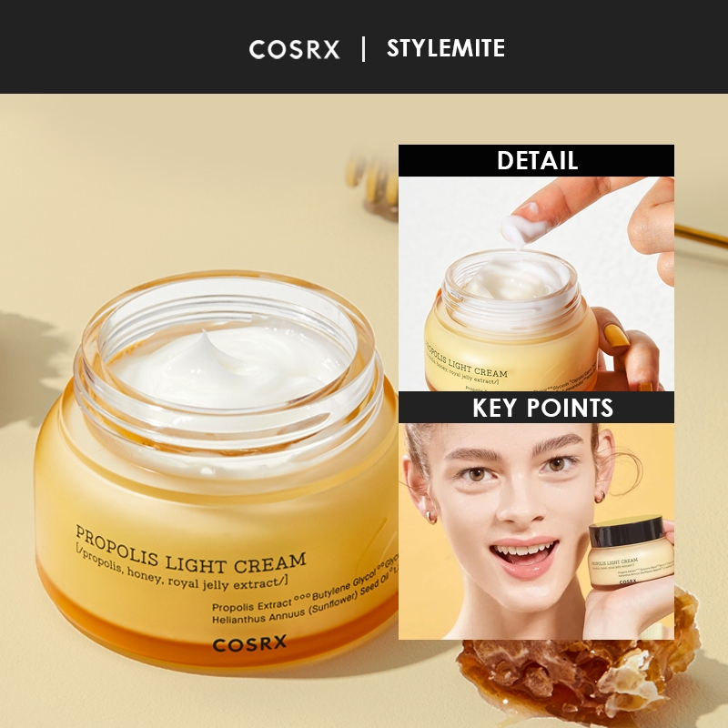[STYLEMITE] COSRX Própolis Creme De Light Cream Full Fit Skincare (65ml) Shopee Brasil