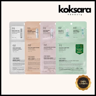 vt cosmetics all in one 3step mask 4types (reedle shot, vita-light, sica collagen, sica reti-a)