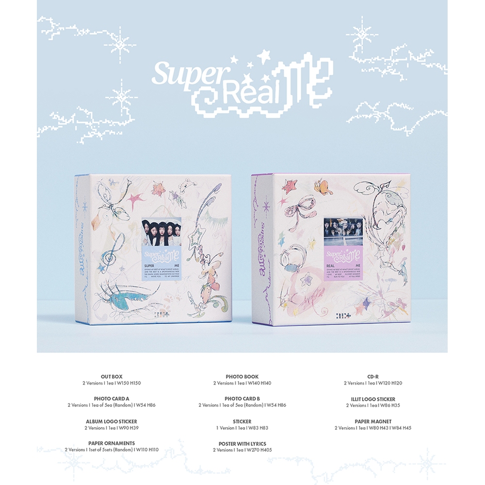 ILLIT - 1st Mini Album [ Super Real Me ] | Shopee Brasil