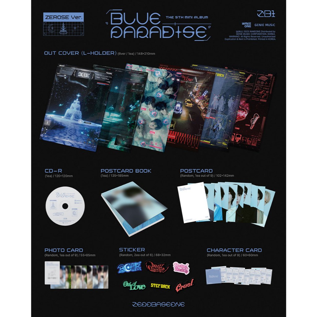 POB] ZEROBASEONE(ZB1) - The 5th Mini Album [BLUE PARADISE] (ZEROSE
