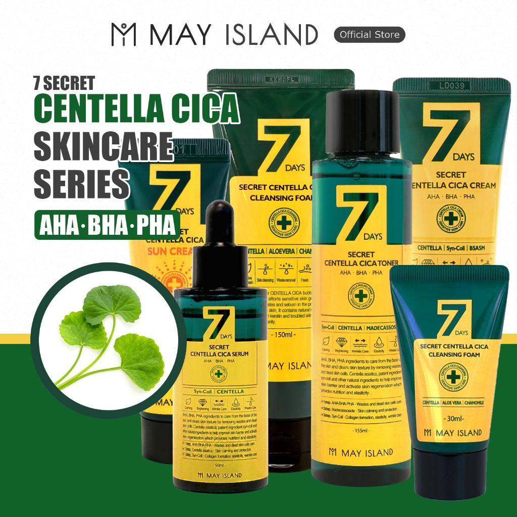 [MAY ISLAND] 7 Secret Centella CICA Skincare Series AHA BHA PHA Toner