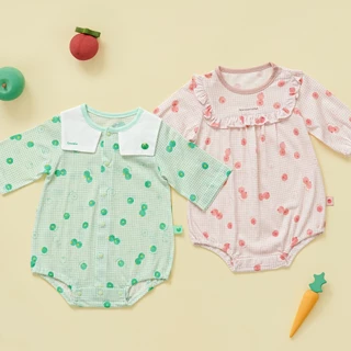 BAMBOOBEBE Bambu Bebê Recém-Nascido Tomate Roupas Macacão Manga 3/4