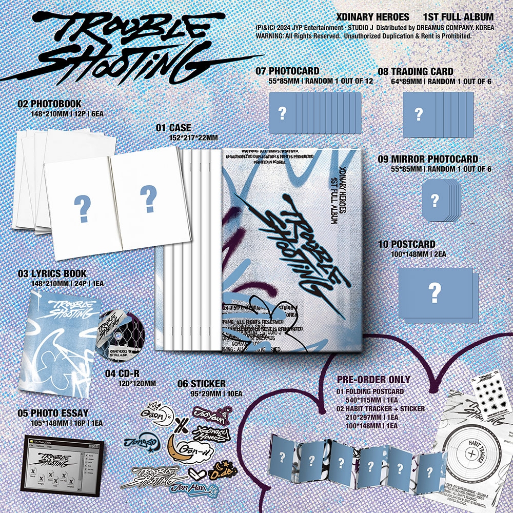 Xdinary Heroes　CDセット STANDARD ver.) XDINARY-HEROES [TROUBLESHOOTING] 1st FULL ALBUM