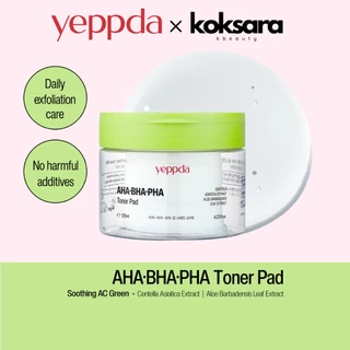 yeppda aha+ bha+ pha toner pad 125ml 60pds