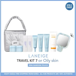 [Limitado] KIT De Viagem LANEIGE 7 Com POUCH RANDOM Para Pele Oleosa