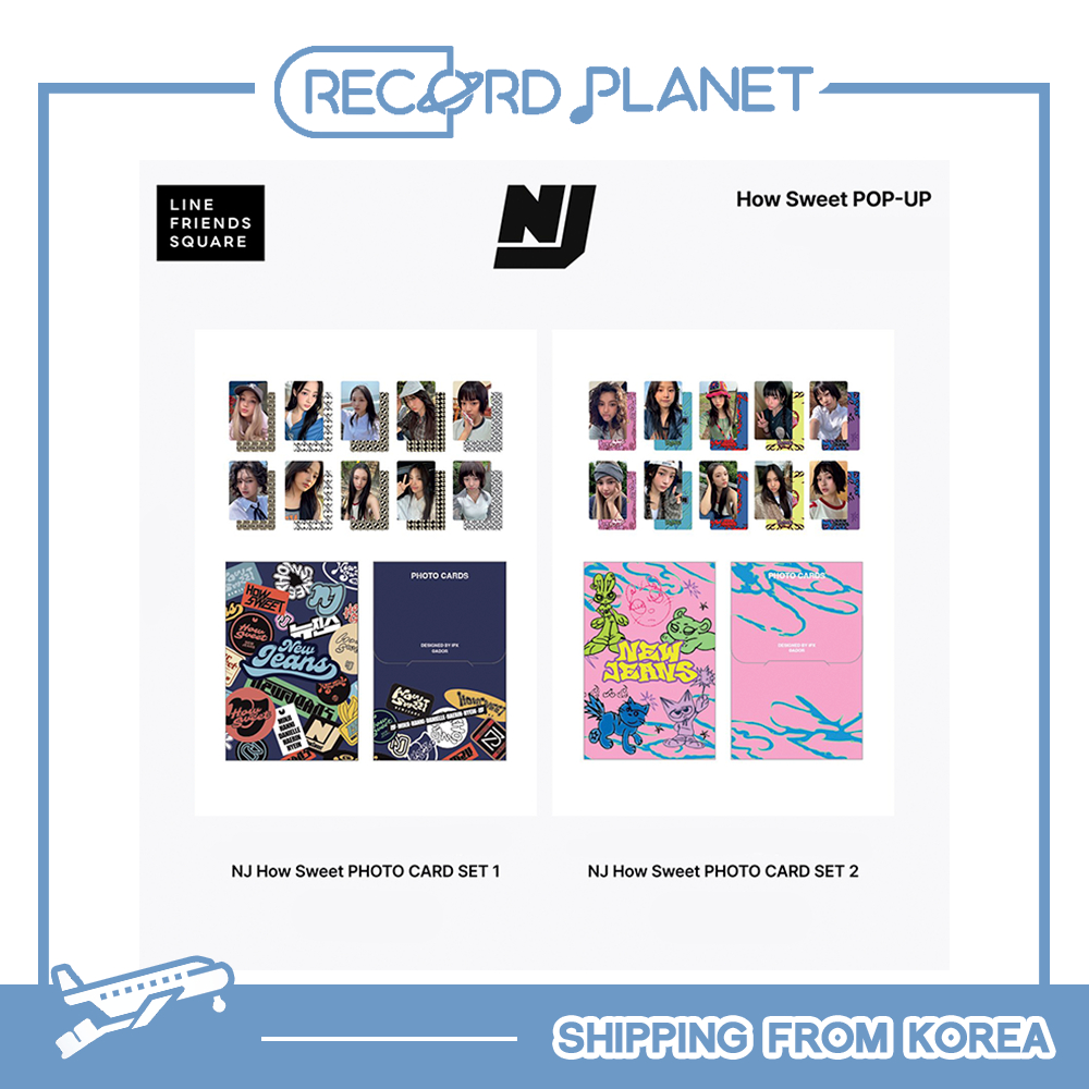 NewJeans X Line Friends Square - NJ How Sweet Photocard Set