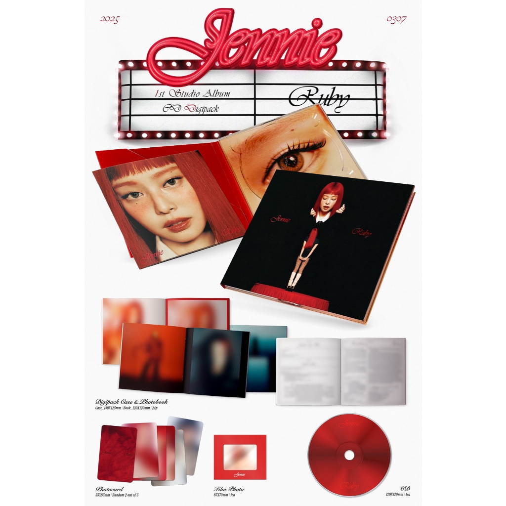 Brinde] JENNIE BLACKPINK 1o Álbum [ Ruby ] PHOTOBOOK Ver