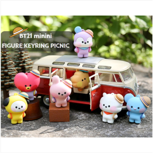BTS BT21 Porta-Chaves Oficial minini Figura De Piquenique