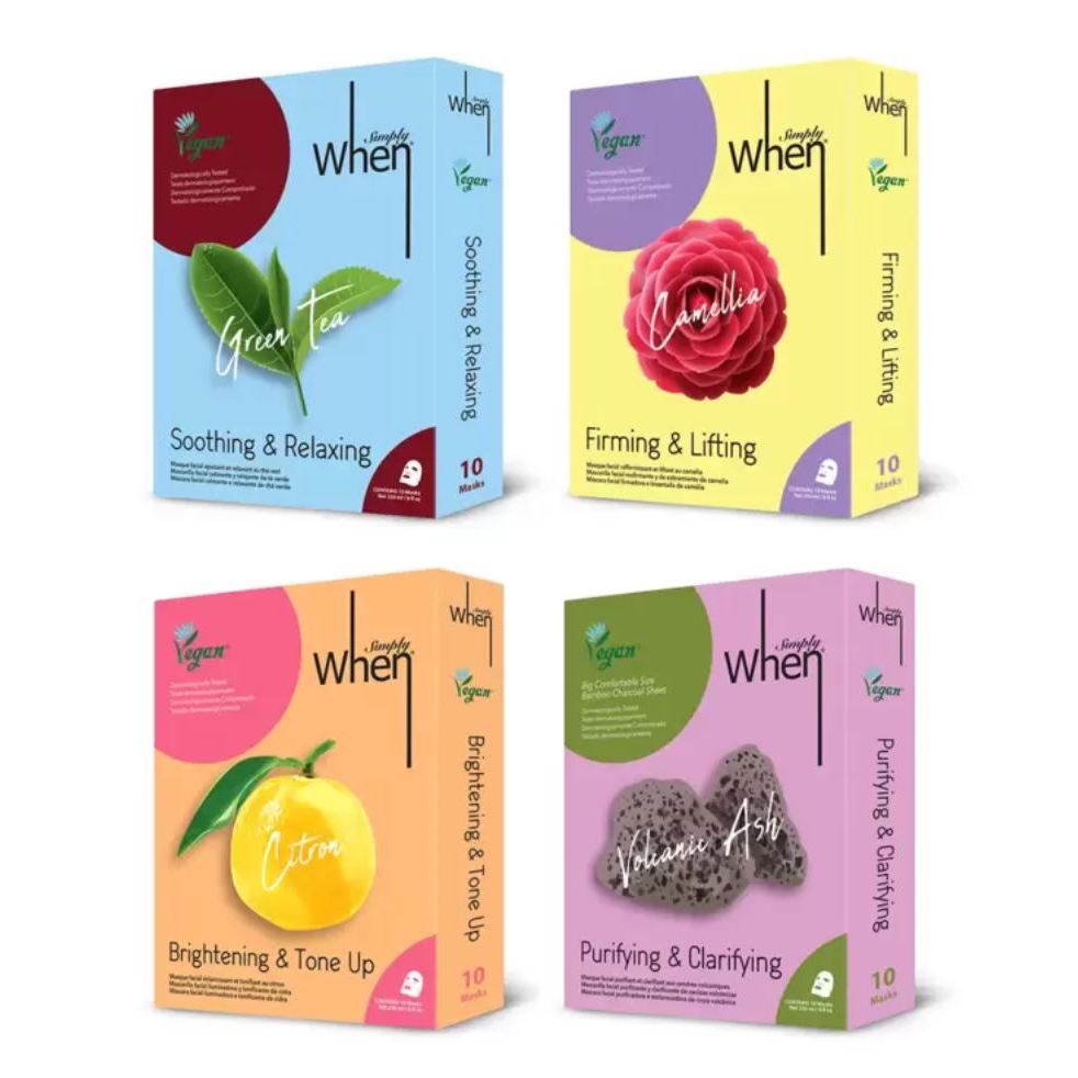 Pacote De Máscara Vegana Simply WHEN (10 Unidades) | Shopee Brasil