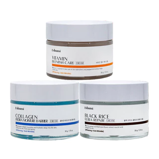 eshumi vitamin, collagen, black rice cream 50g em Oferta na Shopee