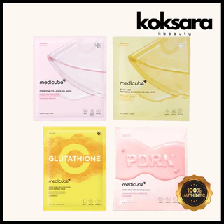 Medicube Mask 3types 1ea (PDRN Pink Collagen, Kojic Acid, PDRN Pink Vita, Deep Vita C)