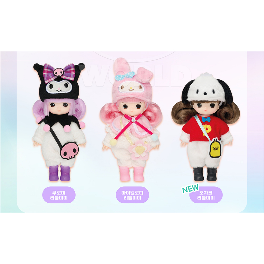 sanrio Doll Little Mimi (mimiworld) Coleção (Kuromi/Mymelody